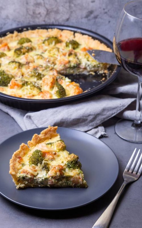 Киш - это французский пирог с курицей и грибами
